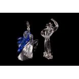 A pair of Swaroski Crystal figures, Magic of Dance, titled Isadora with plaque, and Antonio with