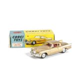 A Corgi Toys 211S Studebaker Golden Hawk, gold body, red interior, spun hubs, in original box, E,