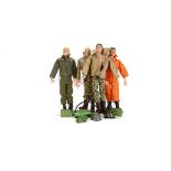 1960s Military Themed Palitoy Action Men, four figures together with No.93735670 Beachhead Assault