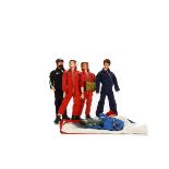 1960s, 1970s and 1980s Palitoy Action Men, Red Devil Palitoy Action Men, four figures, two with