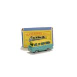 Matchbox Lesney 1-75 Series MB-70a Ford Thames Estate Car, turquoise and yellow body, green windows,