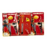 Palitoy Action Man Emergency Accessory Sets, No.34512 Highway Hazard, No.34513 Fire Fighter (2),