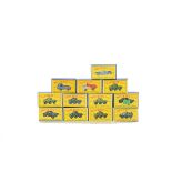 Matchbox Lesney 1-75 Series Type D Empty Boxes, including 67a Saladin, 61a Ferret Scout Car, 60a