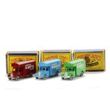 Matchbox Lesney 1-75 Series MB-17a Bedford Removals Van, three variations, first green body,