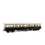 A 5” Gauge GWR Autocoach from Modelworks kit, built by Richard Foot and finished in GWR brown/