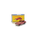 Matchbox Lesney 1-75 Series MB-53a Aston Martin, metallic red body, BPW, in type D box, E, minute