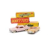 A French Dinky 550 Chrysler Saratoga, pale pink body, white flash, plated concave hubs, Dinky Toys