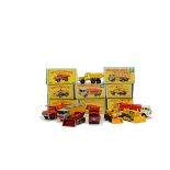 Matchbox Lesney 1-75 Series Construction Vehicles, 58b Drott Excavator, 18d Caterpillar Bulldozer,