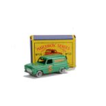 Matchbox Lesney 1-75 Series MB-59a Ford Thames ‘Singer’ Van, dark green body, black base, silver