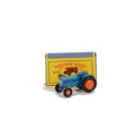 Matchbox Lesney 1-75 Series MB-72a Fordson Major Tractor, blue body, orange hubs, black tyres, in