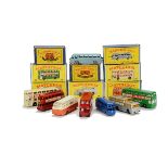 Matchbox Lesney 1-75 Series Buses & Coaches, 68b Mercedes Coach, 66c Greyhound Coach, 5d