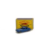 Matchbox Lesney 1-75 Series MB-65a Jaguar 3.4 Litre, dark blue body and rear number plate, GPW, in