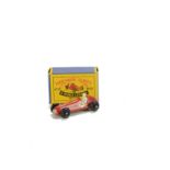 Matchbox Lesney 1-75 Series MB-52a Maserati 4CLT, red body, cream driver, RN52, BPW, in type B