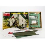 Palitoy Action Man First Aid Tent, No.64708, comprising Stretcher, Splints, Crutch, Armband,