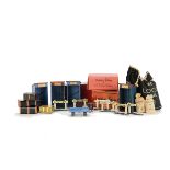 Hornby 0 Gauge Station Accessories and others, comprising four Watchman’s Huts, 3 braziers (2 with
