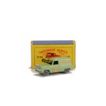 Matchbox Lesney 1-75 Series MB-59a Ford Thames ‘Singer’ Van, light green body, black base, silver