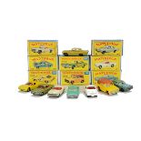 Late Issue Matchbox Lesney 1-75 Series Cars, 8e Ford Mustang, 18e Field Car, 31c Lincoln