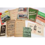 A Collection of Railway and Transport Paper Ephemera, including 1931 Southern National Omnibus