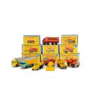 Matchbox Lesney 1-75 Series Construction Vehicles, 18d Caterpillar Bulldozer, 58b Drott Excavator,