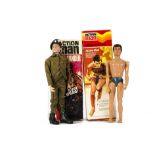 Palitoy Special Operations Action Man Figure, No.934800, brown flock hair, eagle eyes, in original