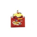 A Morestone No.331 Noddy And His Car, small size, yellow car, red base and wheels, plastic figure,