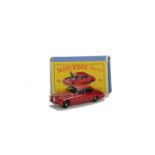 Matchbox Lesney 1-75 Series MB-65b Jaguar 3.8 Saloon, red body, BPW, in type D box, E, box VG-E