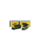 Matchbox Lesney 1-75 Series MB-49a M3 Personnel Carrier, two examples, both military green body,