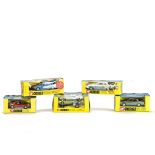 Corgi Toys 302 Hillman Hunter, 273 Rolls Royce Silver Shadow, 275 Rover 2000 TC, 341 Mini Marcos