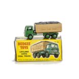 A Budgie Toys No.206 Leyland Hippo Coal Truck, green body and cab, light brown body, coal load, in