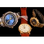 An Oskar Emile gentleman's wristwatch, plus a Lorus example with a leather strap, and a lady's
