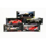 Ferrari 1:18 Scale Cars, Modern Diecast Ferrari Model Cars, various makers including Hot Wheels, VG,