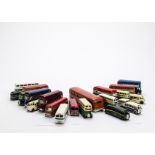 Repainted Dinky Toys Buses and Coaches, Including Observation Coach, Luxury Coach, Leyland Royal