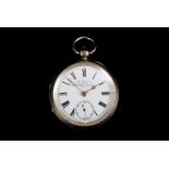 A Victorian silver open faced pocket watch, by John Myers, 'The Reliable' marked Birmingham, with