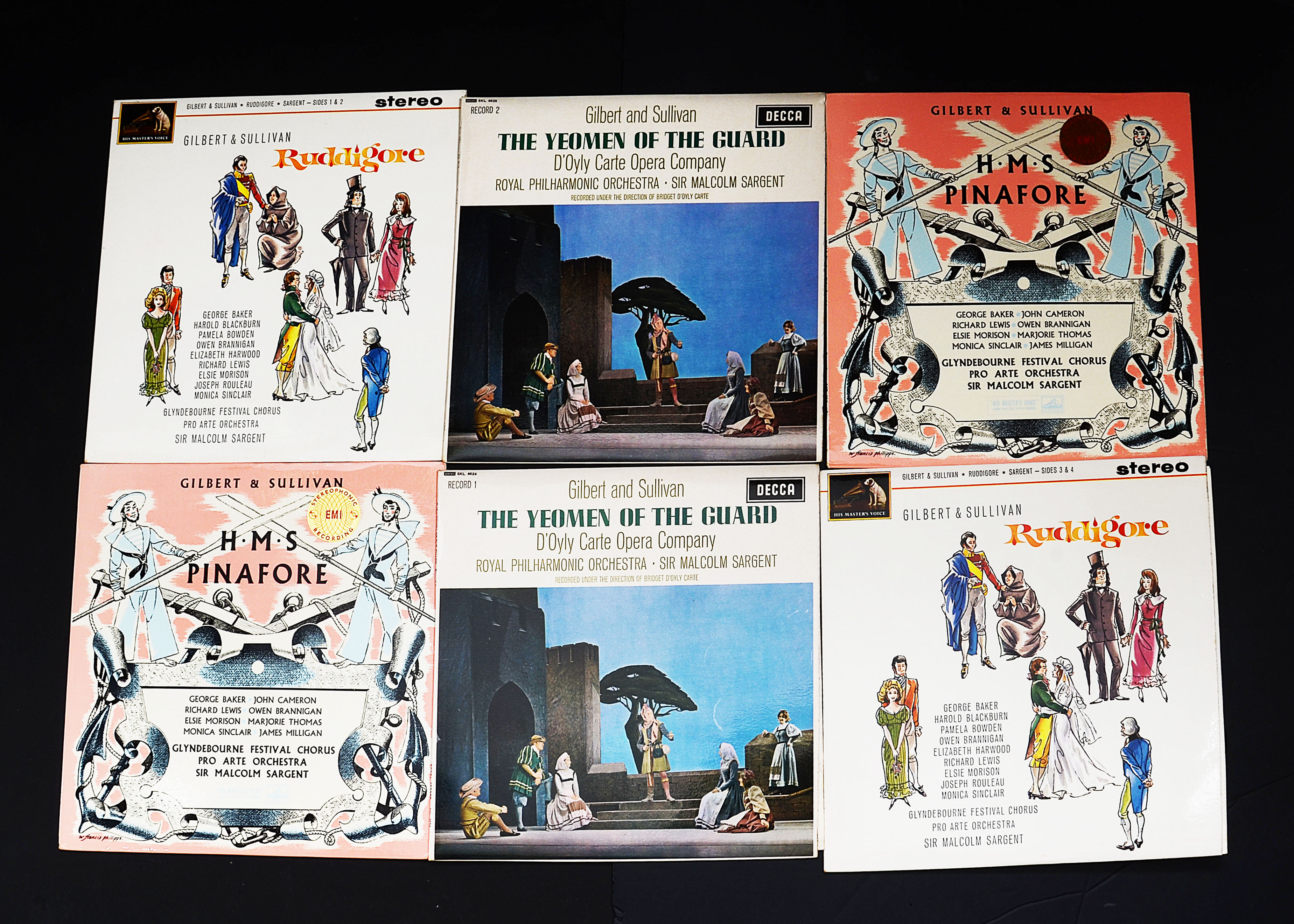 Gilbert & Sullivan, twenty stereo albums, mainly first pressings including HMS Pinafore, Pirates