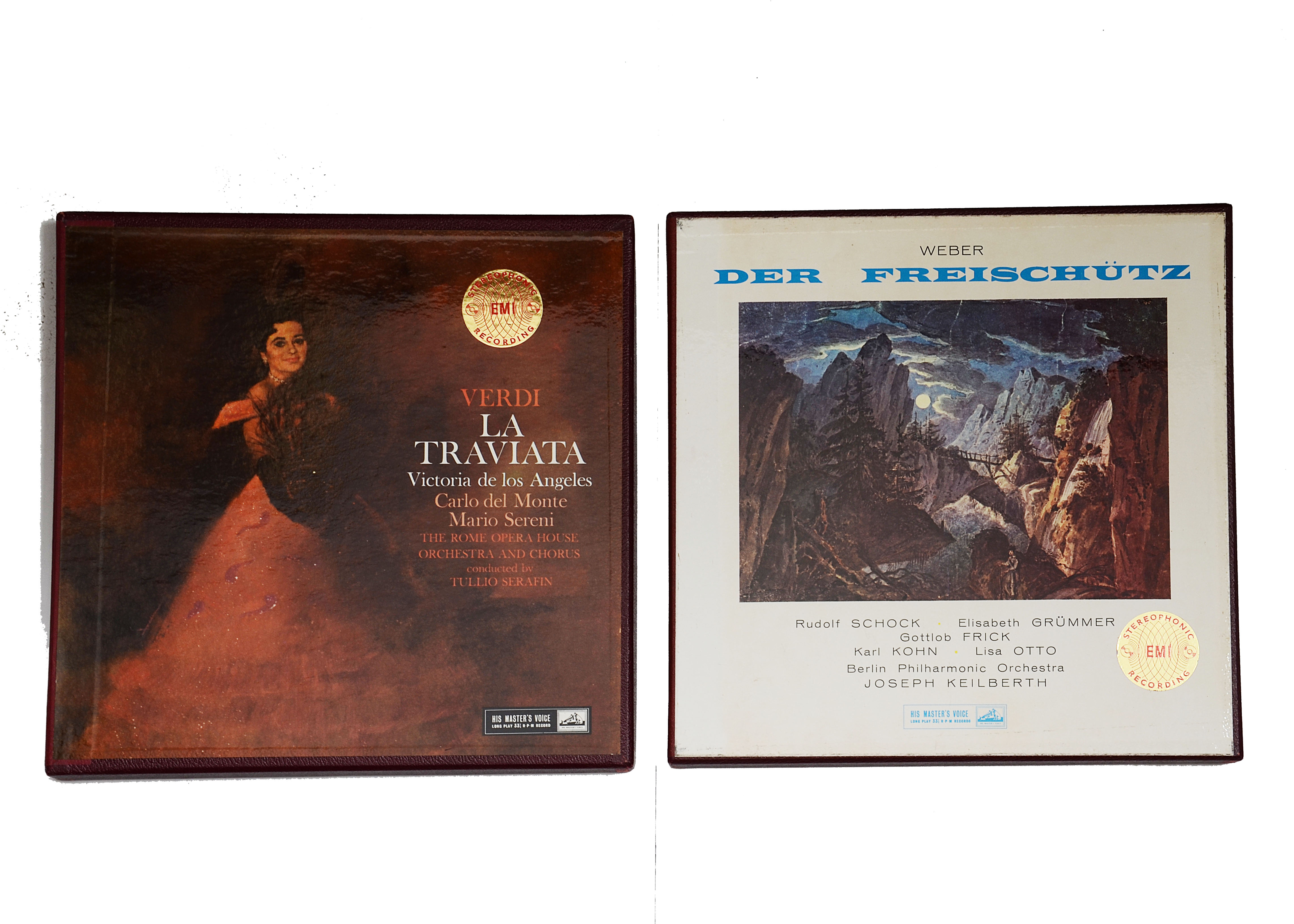 Opera, Two First Press Stereo Box Sets on HMV- ASD 319-321 and ASD 359-361 - both complete and in