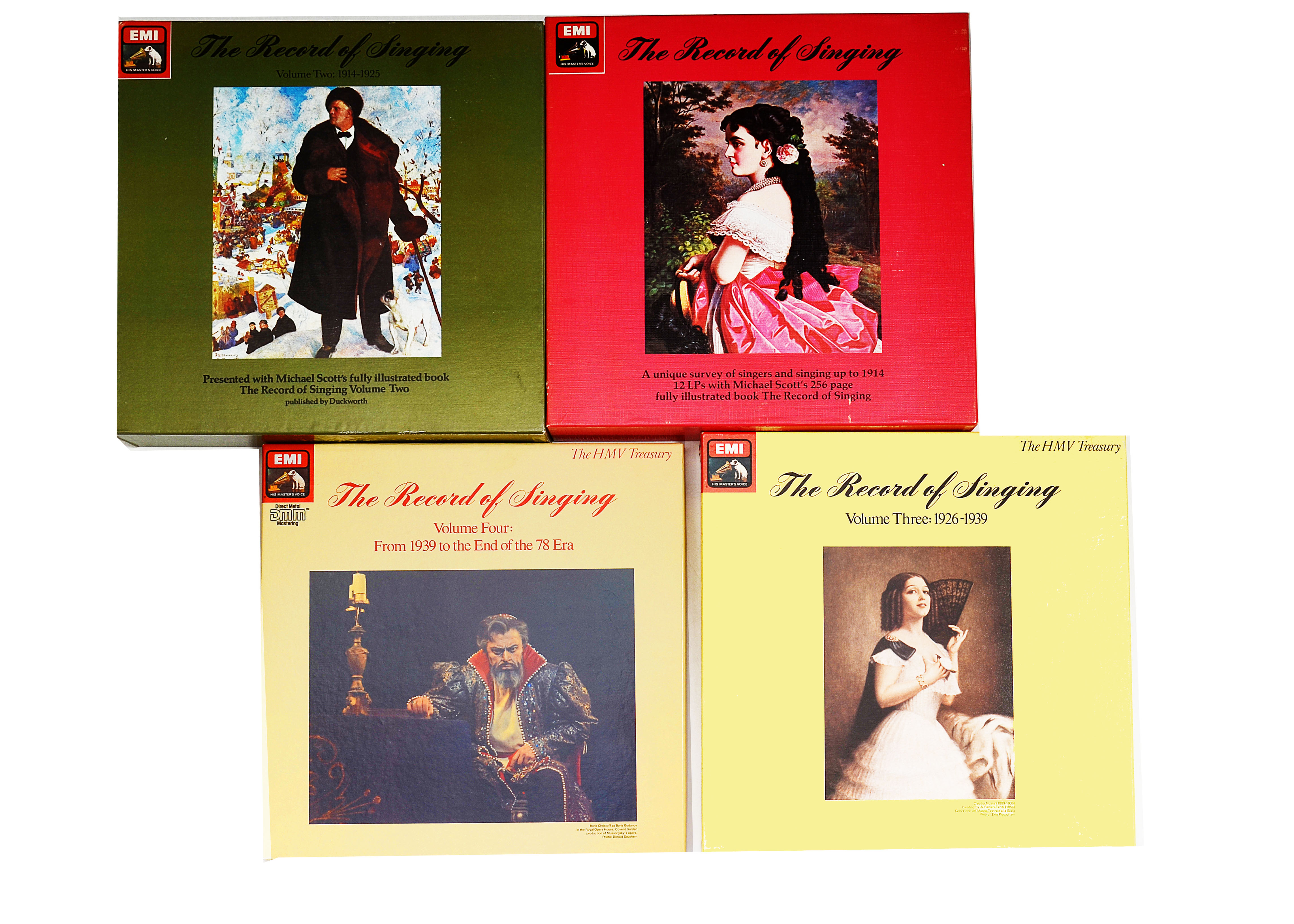 Vocal, four box sets - The Record Of Singing - Volumes 1 to 4 on HMV - mainly excellent condition