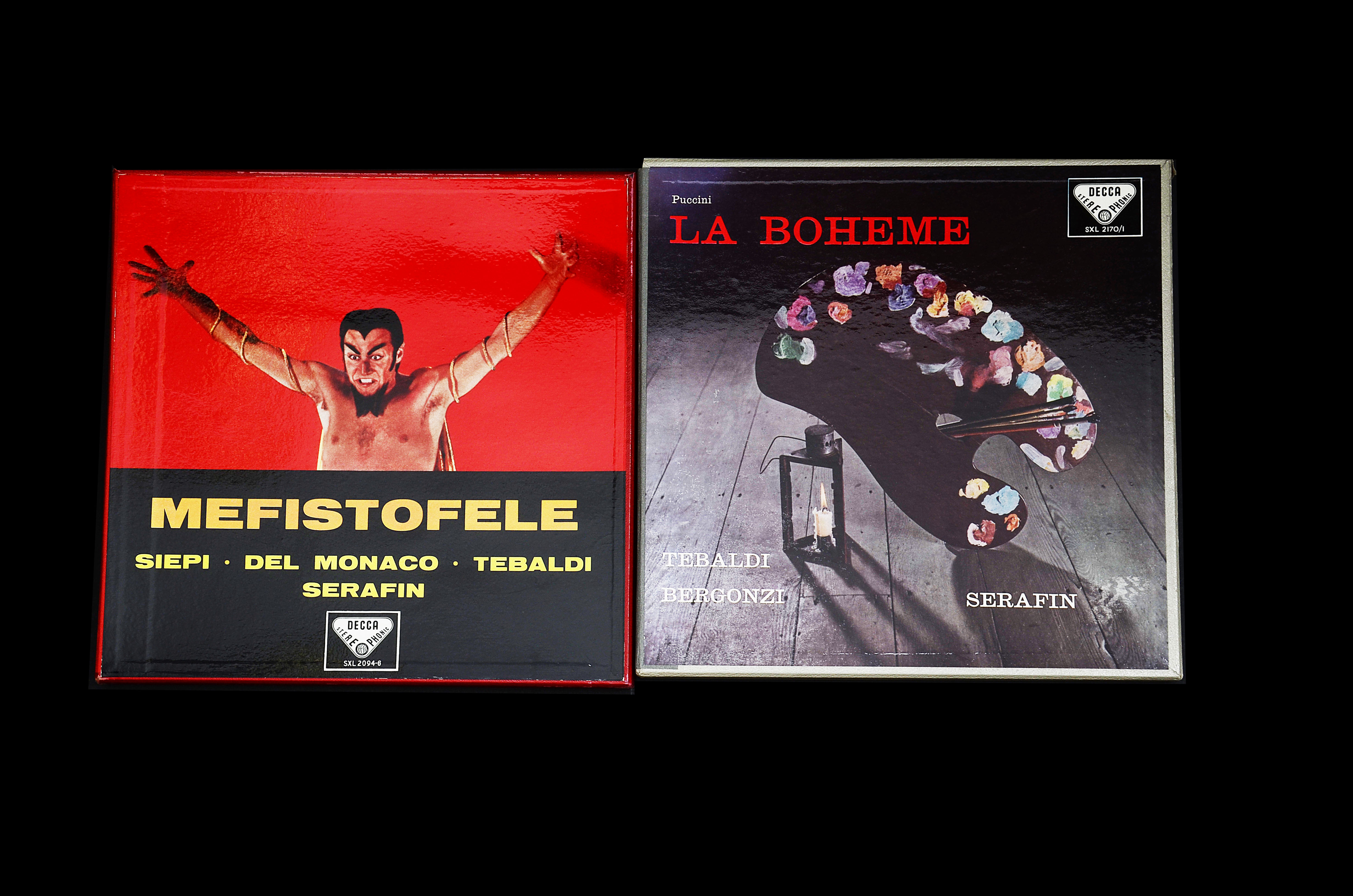 Opera, Two First Press Stereo Box Sets on Decca - SXL 2170/1 and SXL 2094-6 - both complete and in