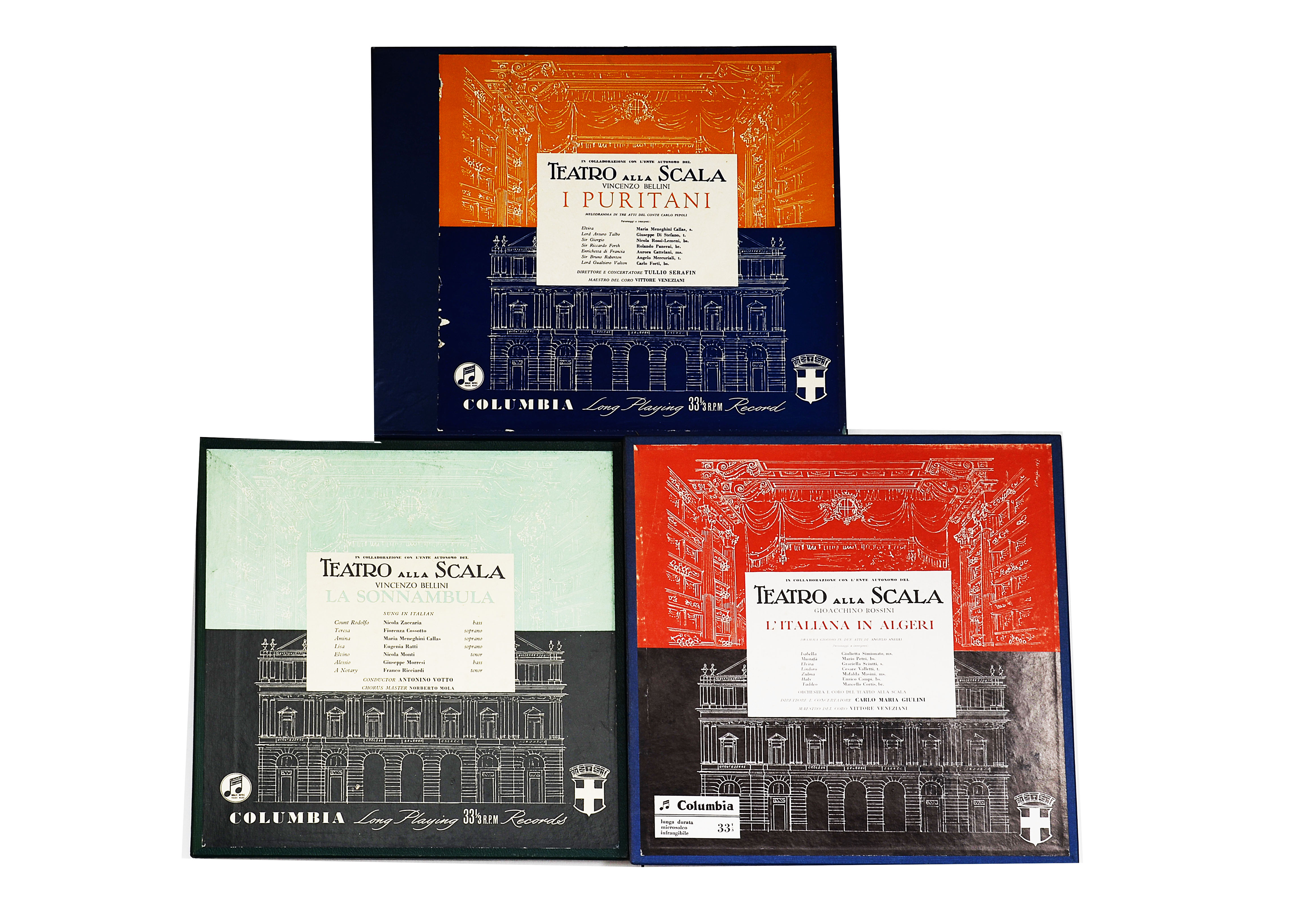 Teatro Alla Scala, four original Columbia Box Sets including La Sonnambula, I Putitani etc, mainly