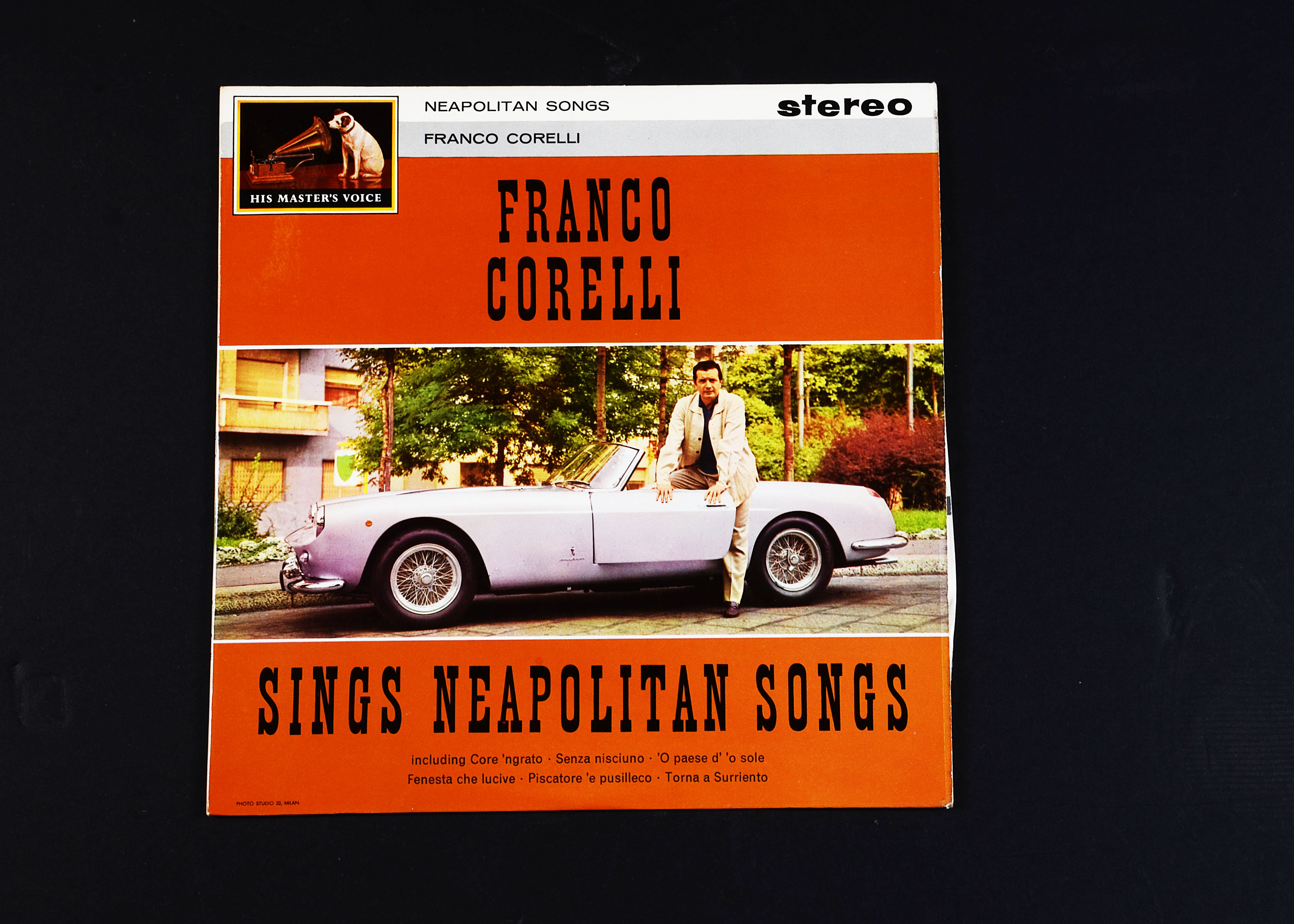 Franco Corelli, ASD 488 - Neapolitan Songs - First Press Stereo Album on HMV - excellent condition
