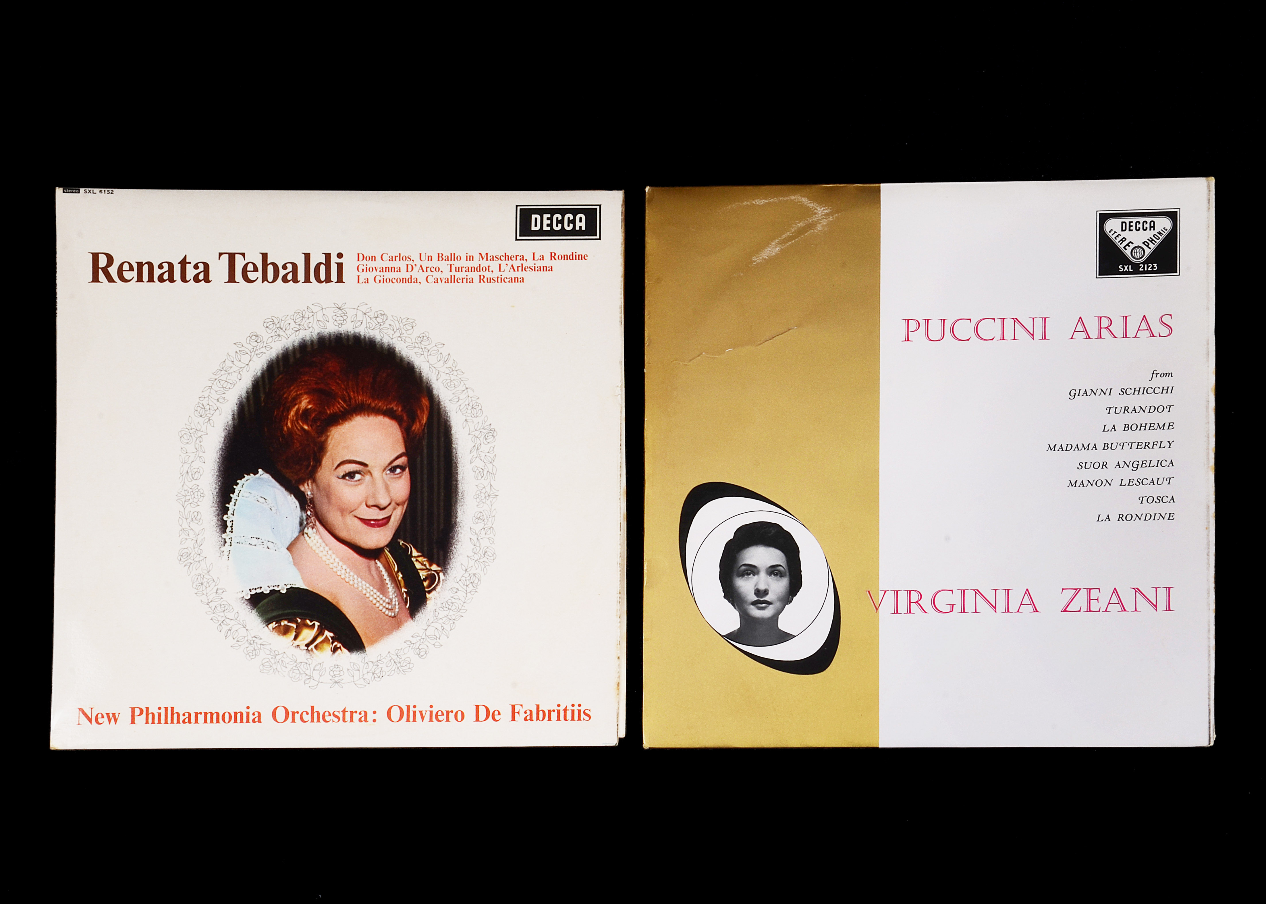 Opera, Two First Press Stereo Albums on Decca - SXL 2123 and SXL 6152 - both in excellent condition