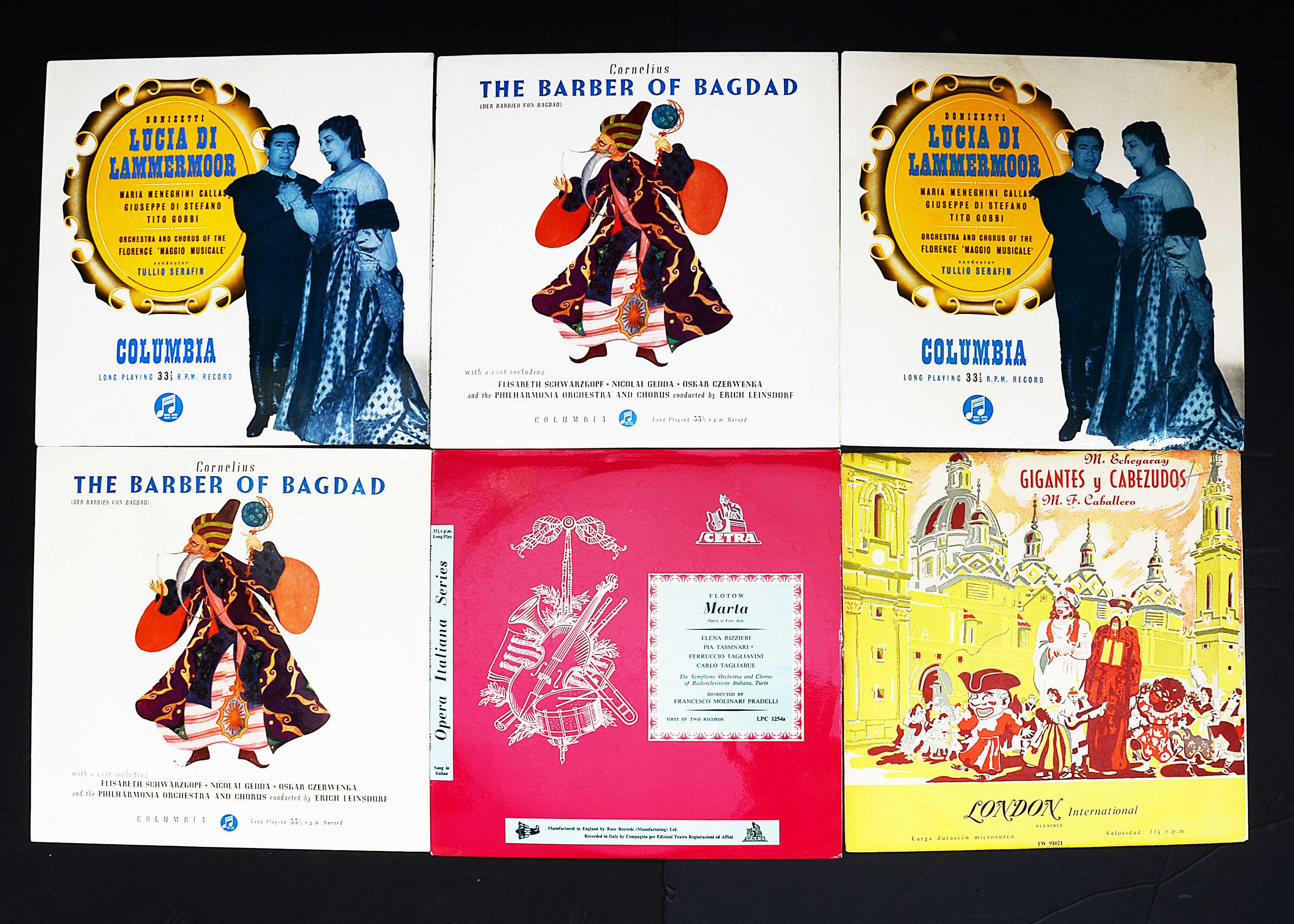 Opera, twenty three mono albums including sets on Columbia, Cetra, London etc, mainly excellent
