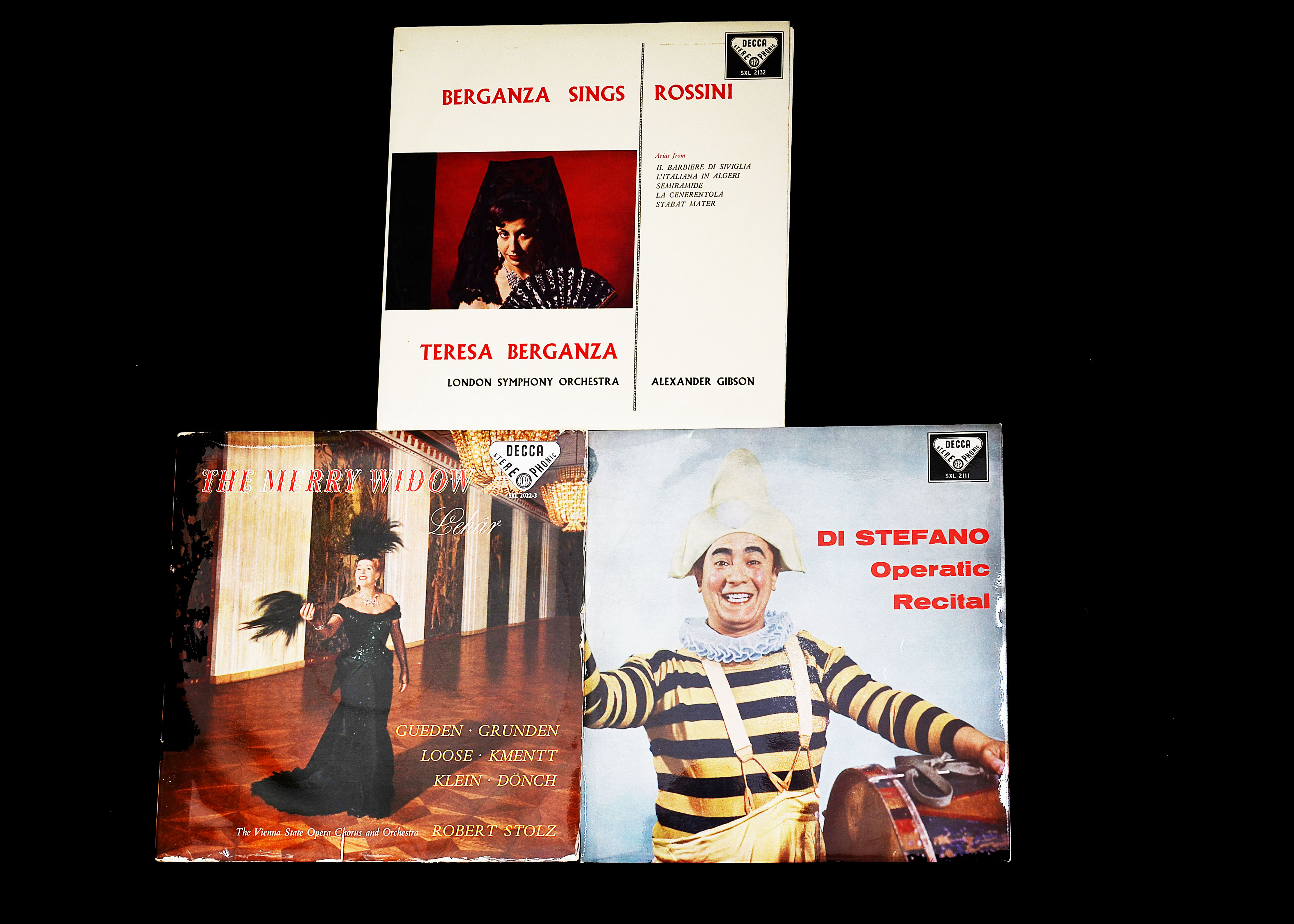 Opera, Three First Press Stereo Albums on Decca - SXL 2132 and SXL 2111 - both in excellent