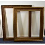 Two vintage gilt picture frames, both with plaster Regency style designs and gilt, AF (2)