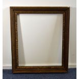 Two vintage gilt frames, of similar plaster designs, both bearing remnants of labels relating to