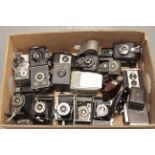 A Quantity of Various Cameras, including folding and box examples (a lot)