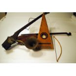 Instruments, a Phono Fiddle a bowed Psaltery Zither and a single string Fiddle, various conditions