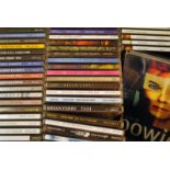 CDs and DVD, forty nine CDs mainly David Bowie, Roxy Music, 10CC and Dire Sraits plus one David