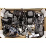 A Selection of Various Olympus SLR Cameras, and accessories, including OM-1n, OM-30 and more (a