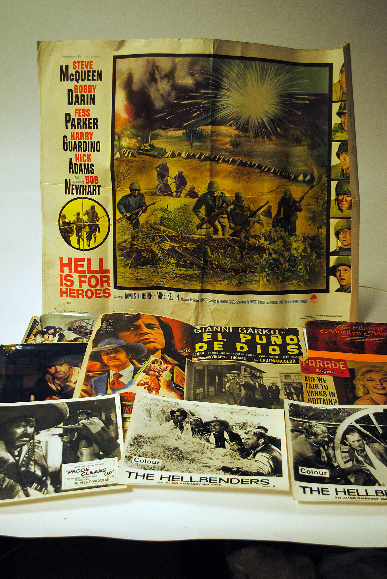 Various Cinema Memorabilia, Lobby Cards and posters (mainly Spanish), Picture Post albums,