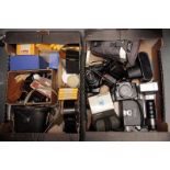 Cameras and Accessories, Minolta, Canon and Zenith cameras with meters and a large quantity of